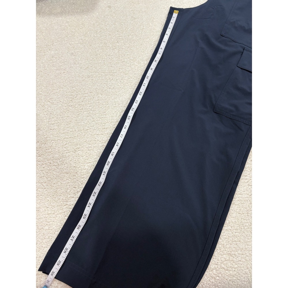 Athleta Brooklyn Heights High Rise Cargo Pant Wide Leg 30" Navy Size 14 - Picture 8 of 9